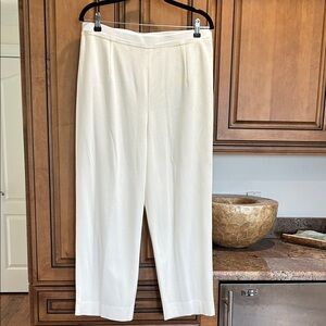 Misook Ivory Straight-Leg Dress Pants